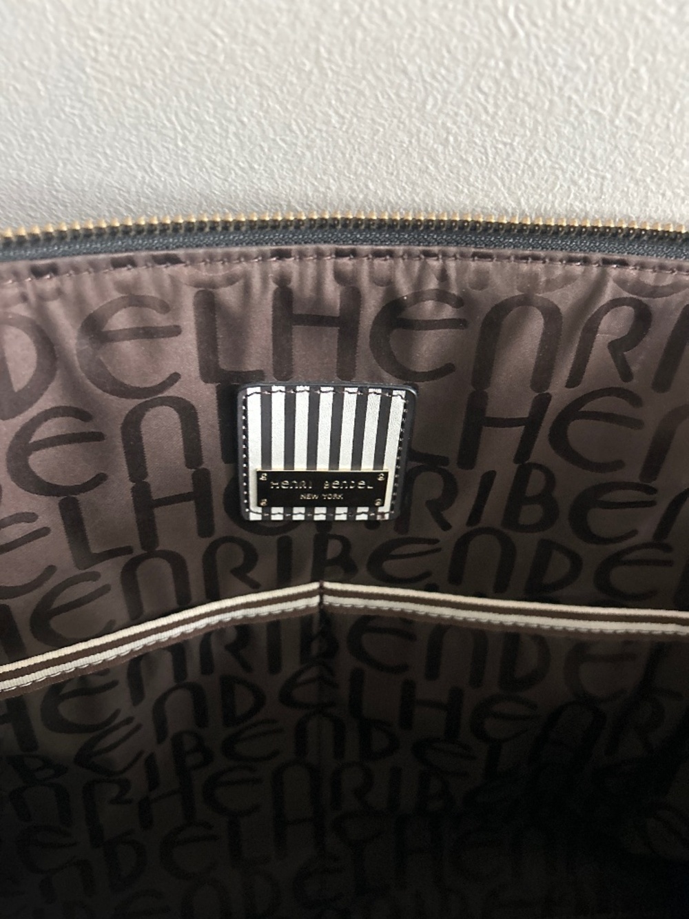 Henri Bendel Black Leather Laptop Bag / Business Tote - Picture 5 of 6